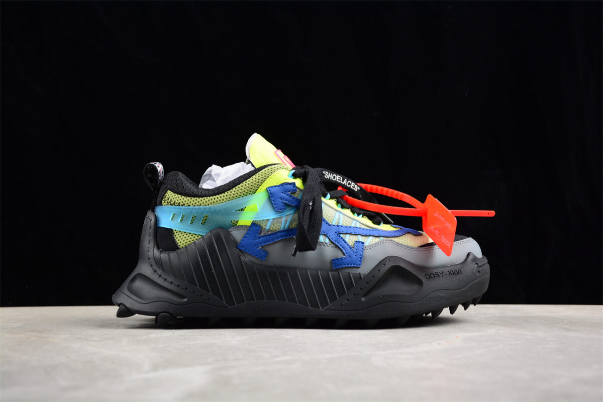 Off White Replica ODSY 1000 Sneaker Neon Yellow Grey Black Blue