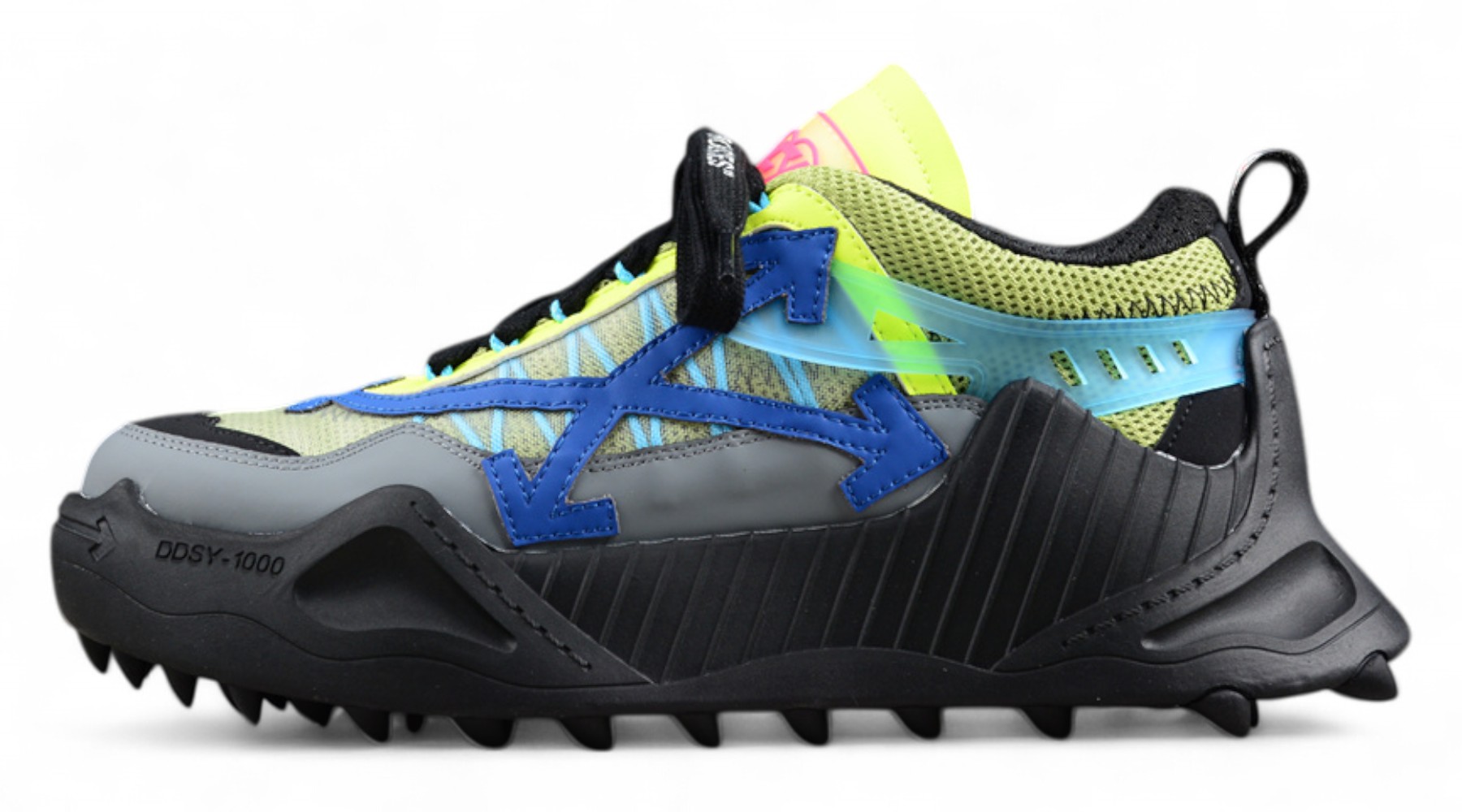 Off White Replica ODSY 1000 Sneaker Neon Yellow Grey Black Blue