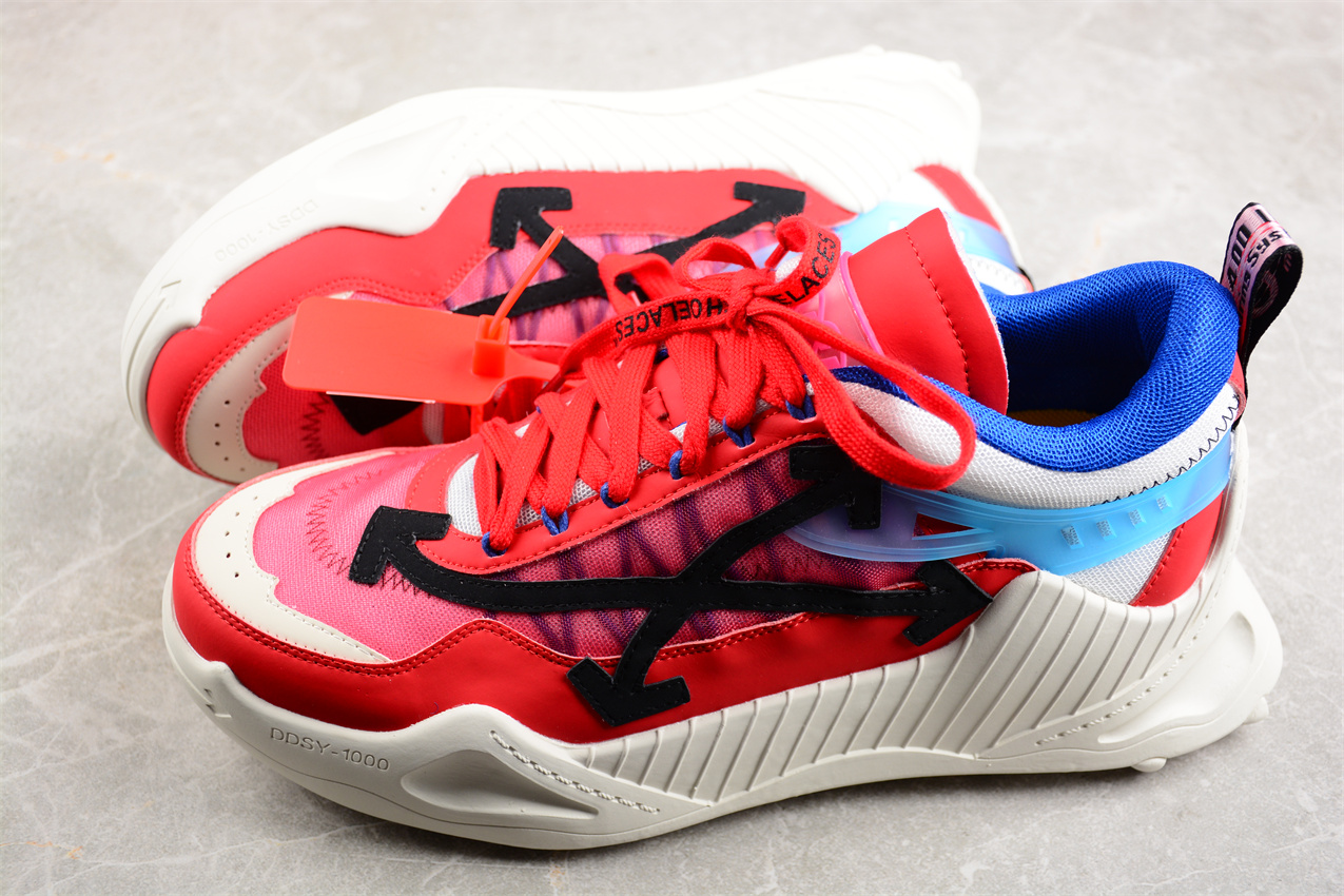 Off White Replica ODSY 1000 Sneaker Red Black Blue White