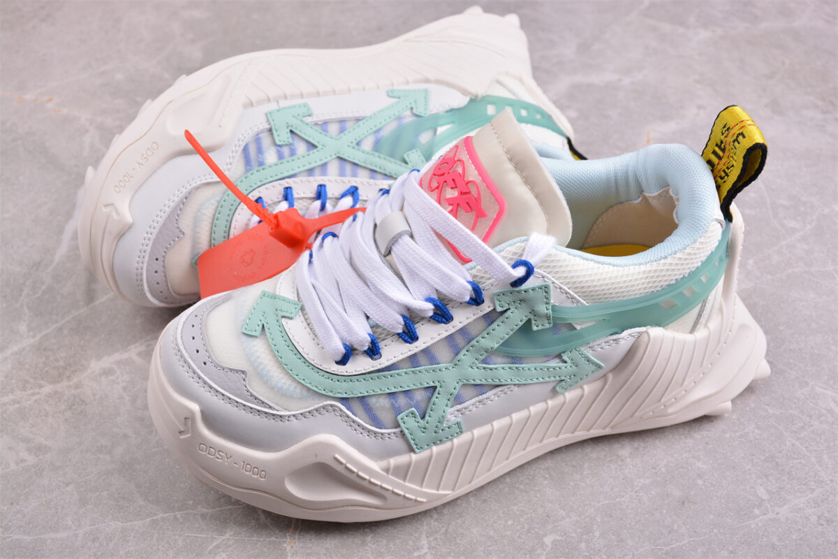 Off White Replica ODSY 1000 Runner Sneaker White Blue Grey (Copy)