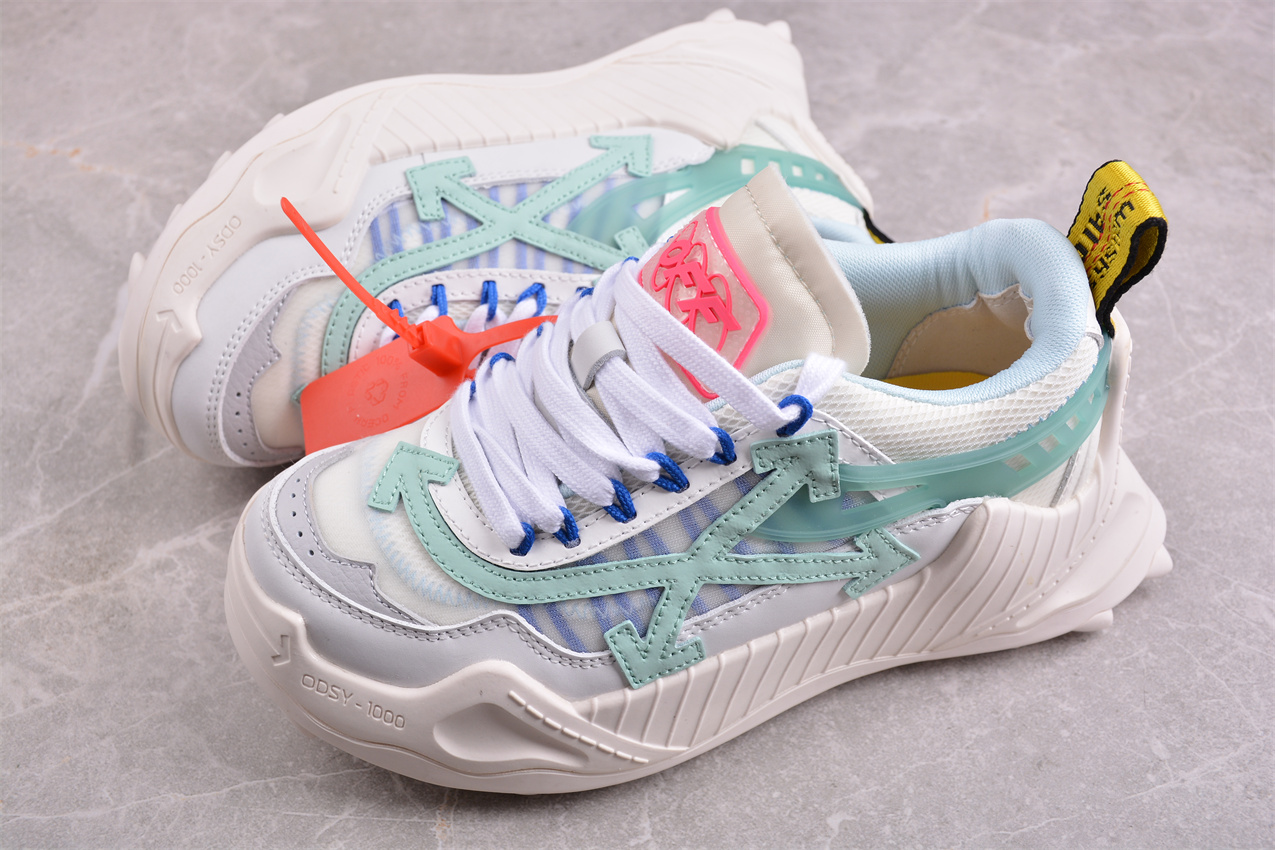 Off White Replica ODSY 1000 Runner Sneaker White Blue Grey (Copy)