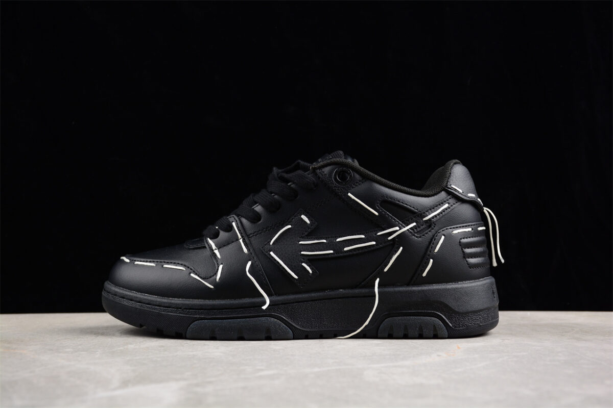 Off White Replica Out Of Office OOO Low Black White Stitch