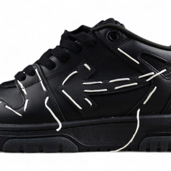 Off White Replica Out Of Office OOO Low Black White Stitch