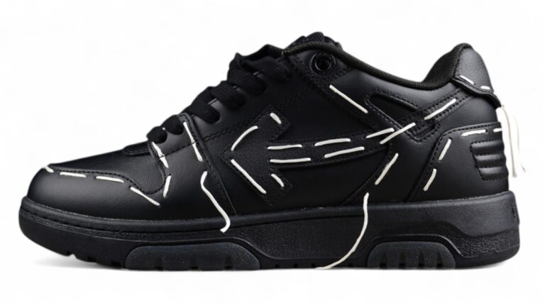 Off White Replica Out Of Office OOO Low Black White Stitch
