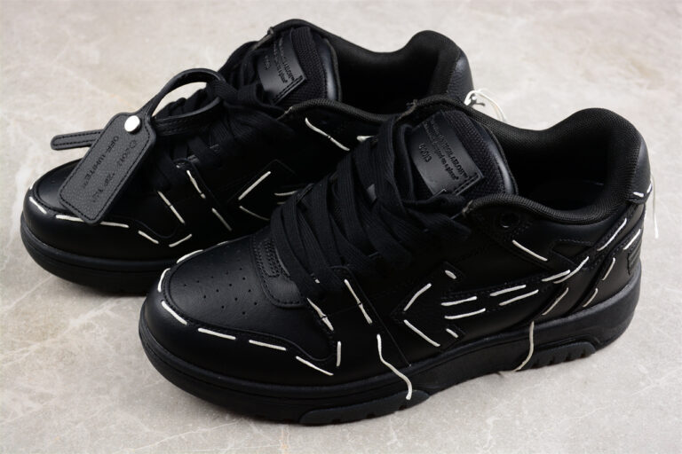 Off White Replica Out Of Office OOO Low Black White Stitch