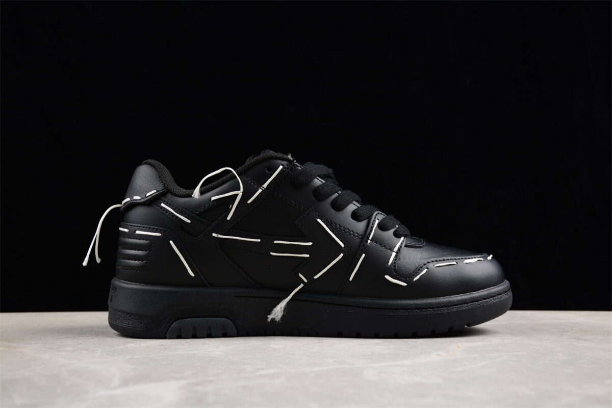Off White Replica Out Of Office OOO Low Black White Stitch