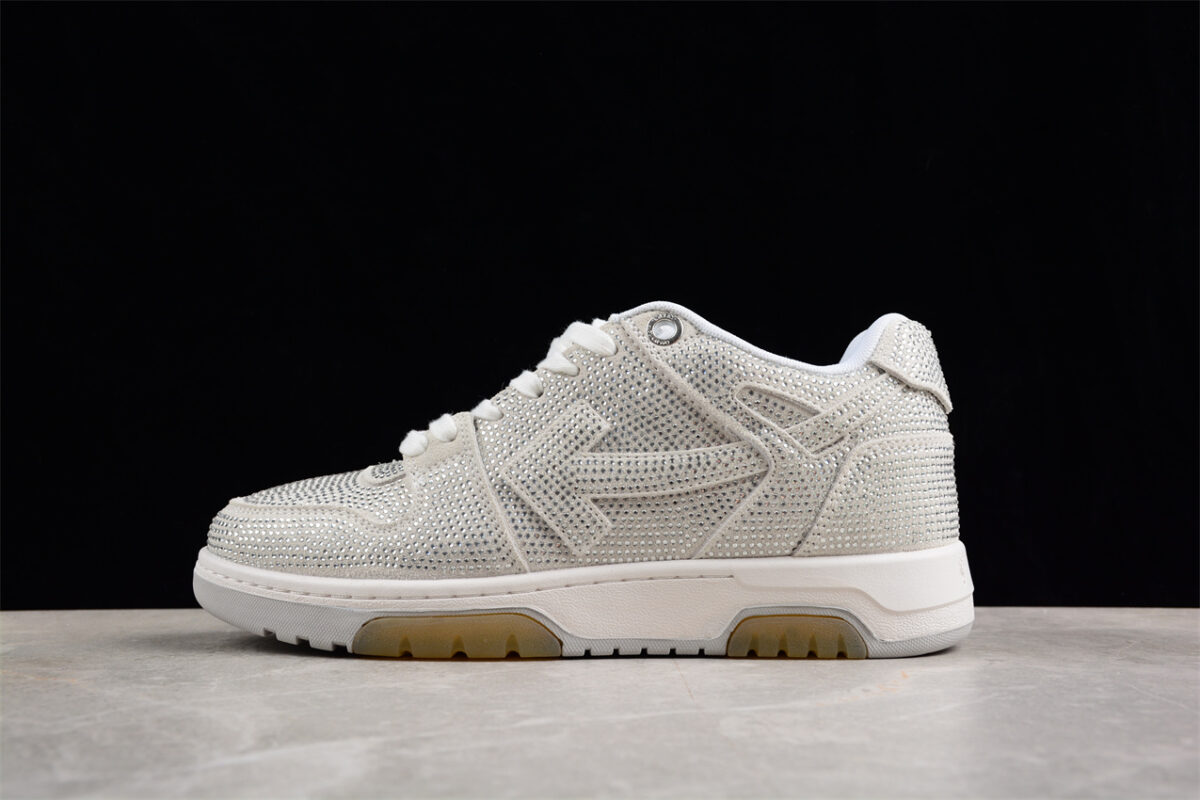 Off White Replica Out Of Office OOO Low Crystal White Rhinestone