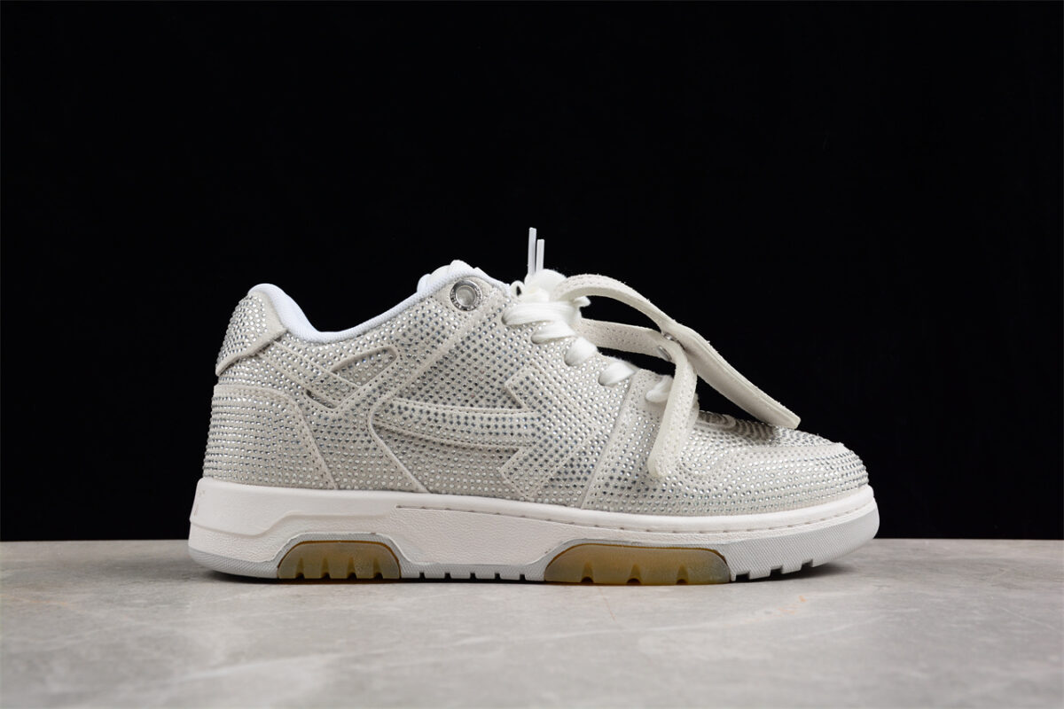 Off White Replica Out Of Office OOO Low Crystal White Rhinestone