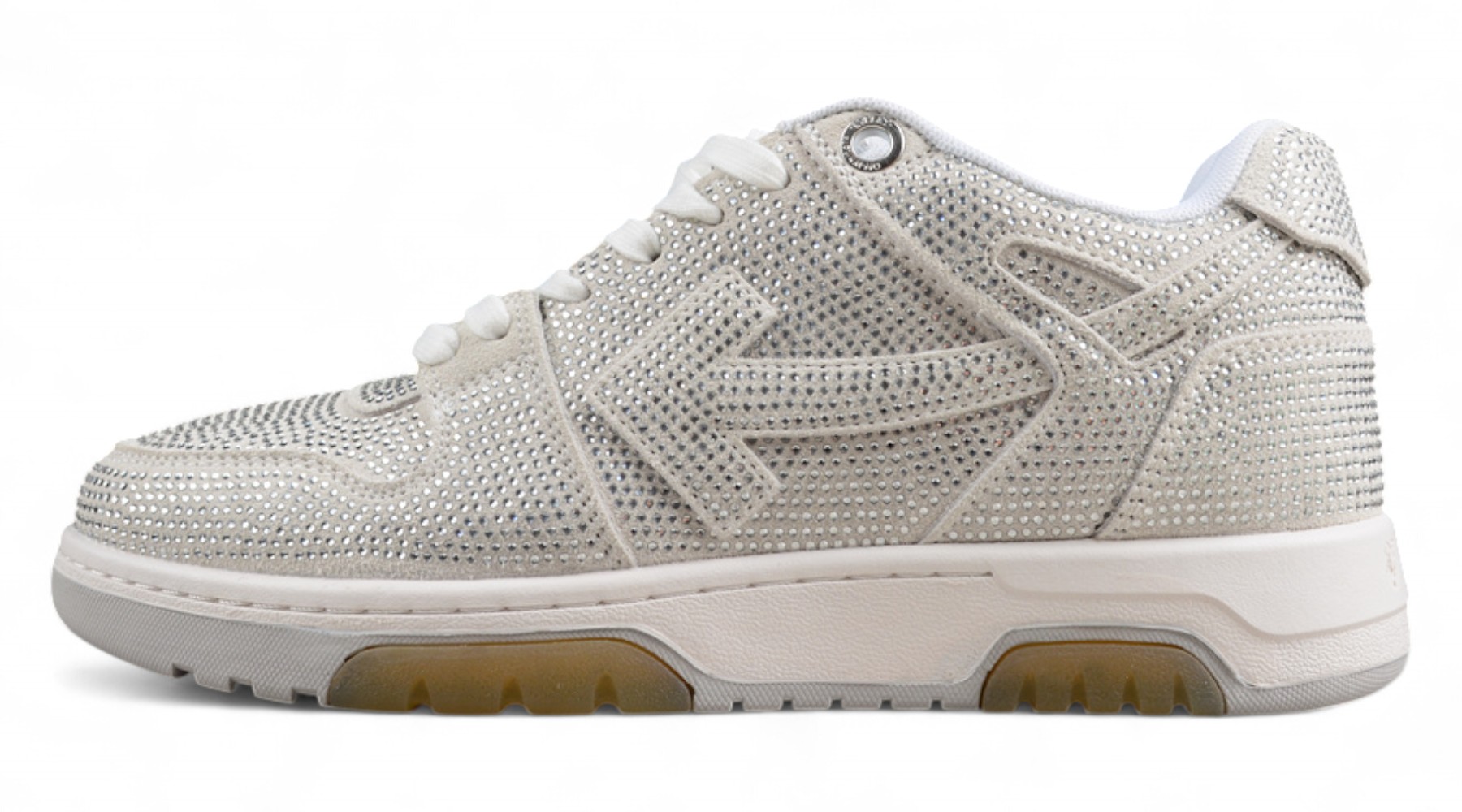 Off White Replica Out Of Office OOO Low Crystal White Rhinestone