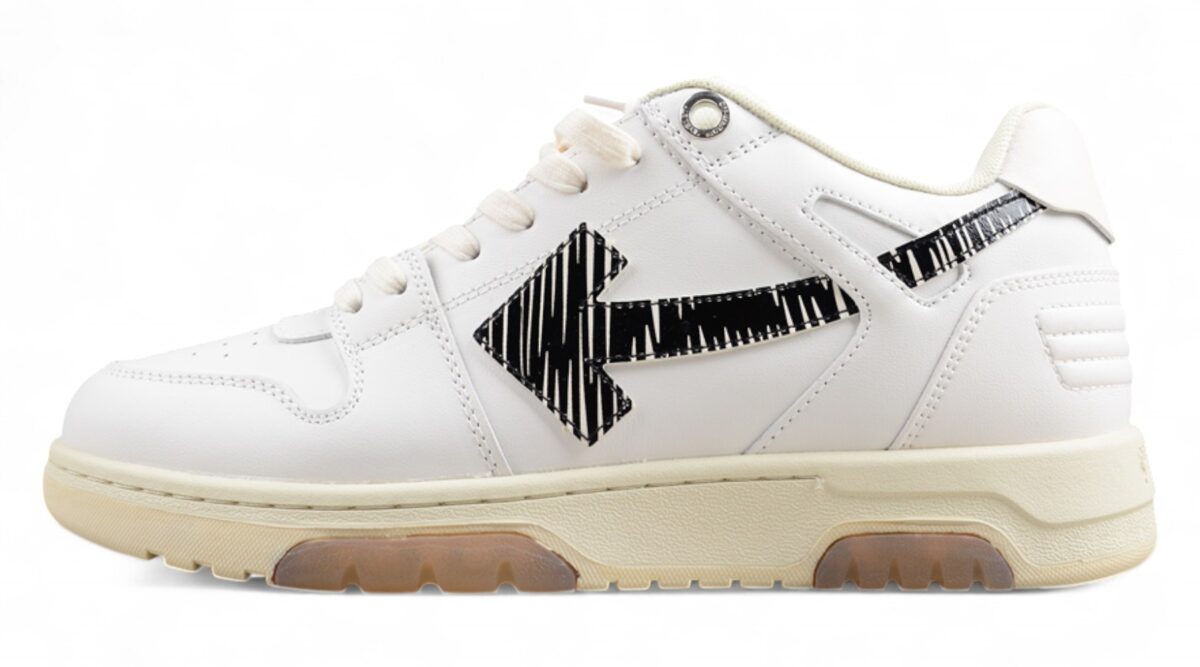 Off White Replica Out Of Office OOO Low White Black Scribble Arrow
