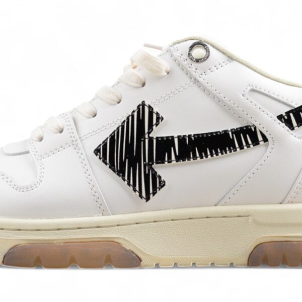 Off White Replica Out Of Office OOO Low White Black Scribble Arrow