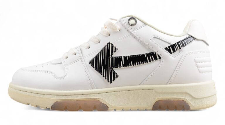 Off White Replica Out Of Office OOO Low White Black Scribble Arrow