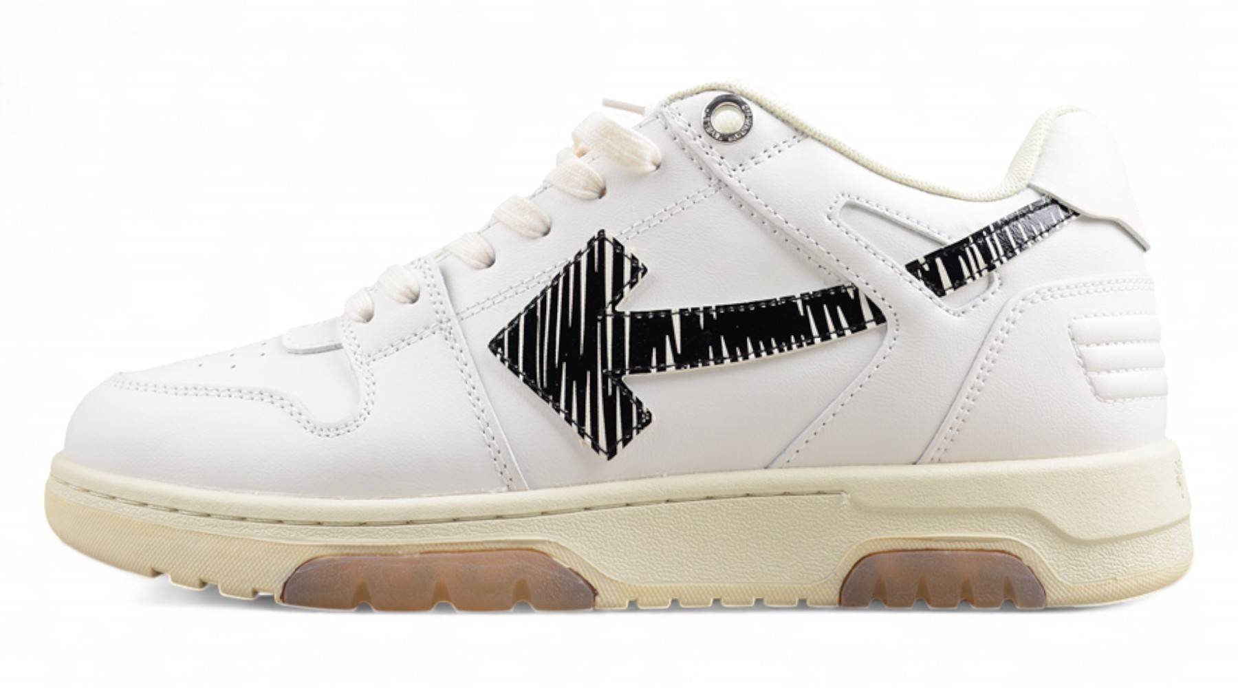Off White Replica Out Of Office OOO Low White Black Scribble Arrow