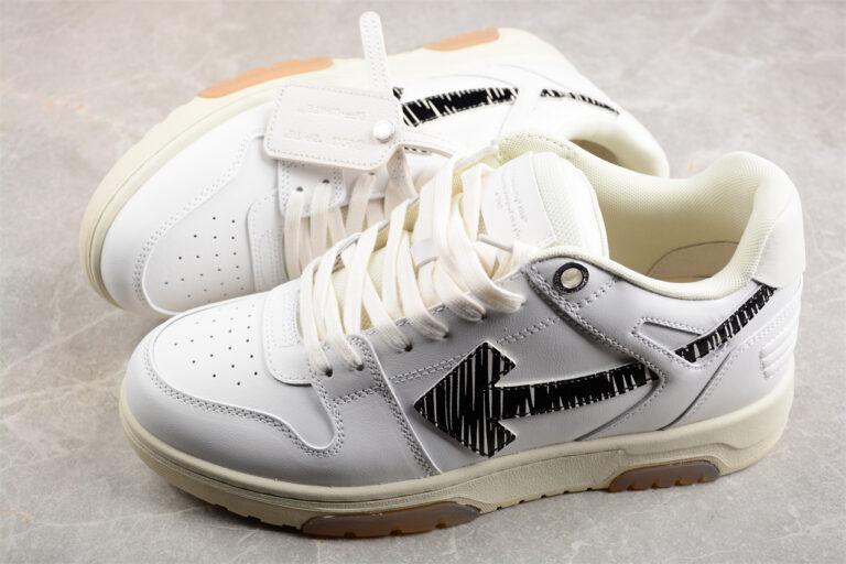 Off White Replica Out Of Office OOO Low White Black Scribble Arrow