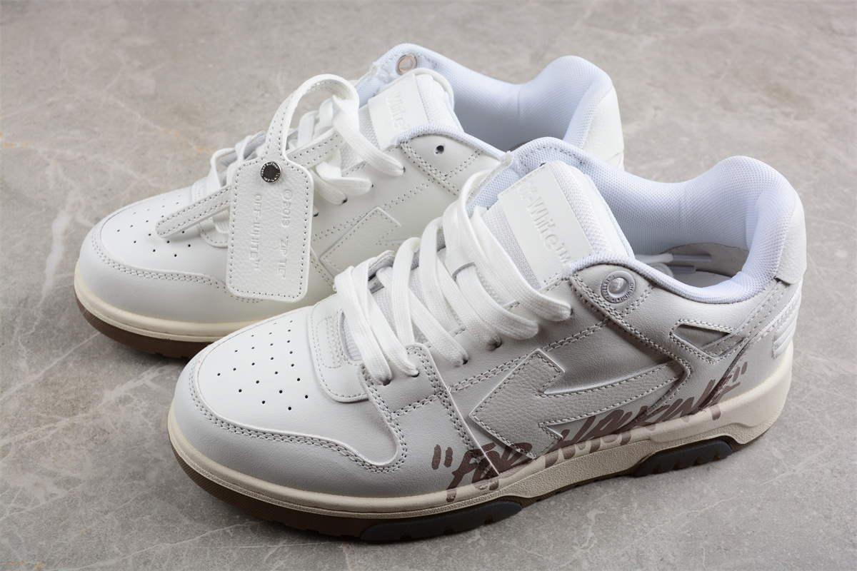Off White Replica Out Of Office OOO Low White Brown "For Walking"