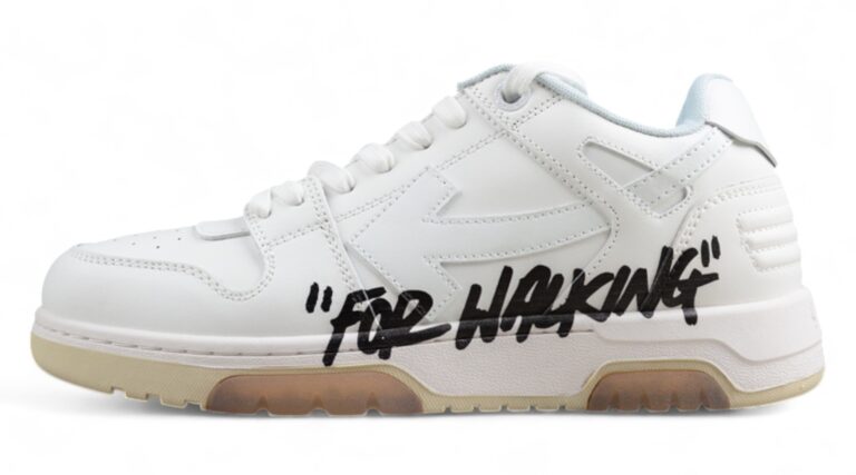 Off White Replica Out of Office "For Walking" White Black Script Sneakers
