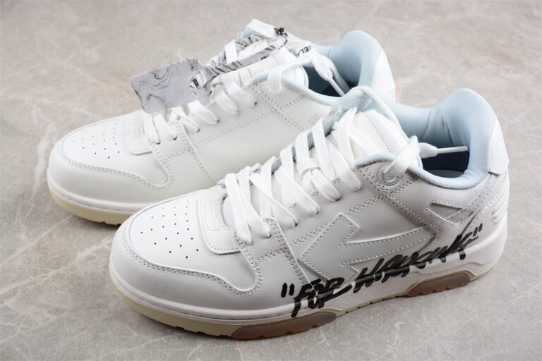 Off White Replica Out of Office "For Walking" White Black Script Sneakers