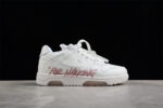 Off White Replica Out of Office "For Walking" White Pink Script Sneakers