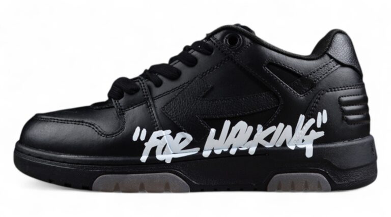 Off White Replica Out of Office Low Black Leather Sneakers "For Walking"