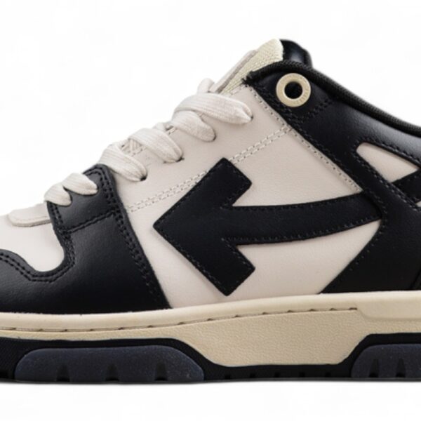 Off White Replica Out of Office Low Black White Leather Sneakers