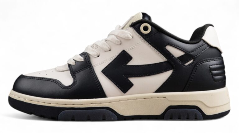 Off White Replica Out of Office Low Black White Leather Sneakers