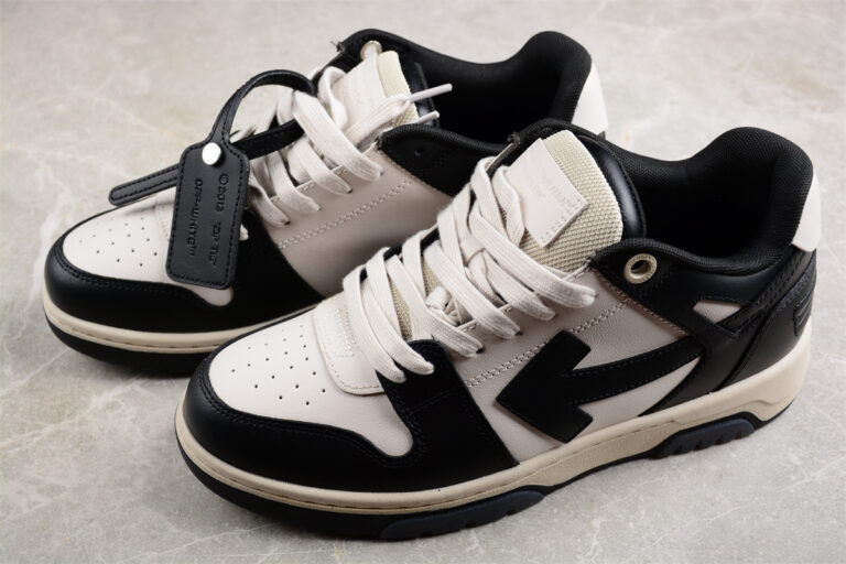 Off White Replica Out of Office Low Black White Leather Sneakers