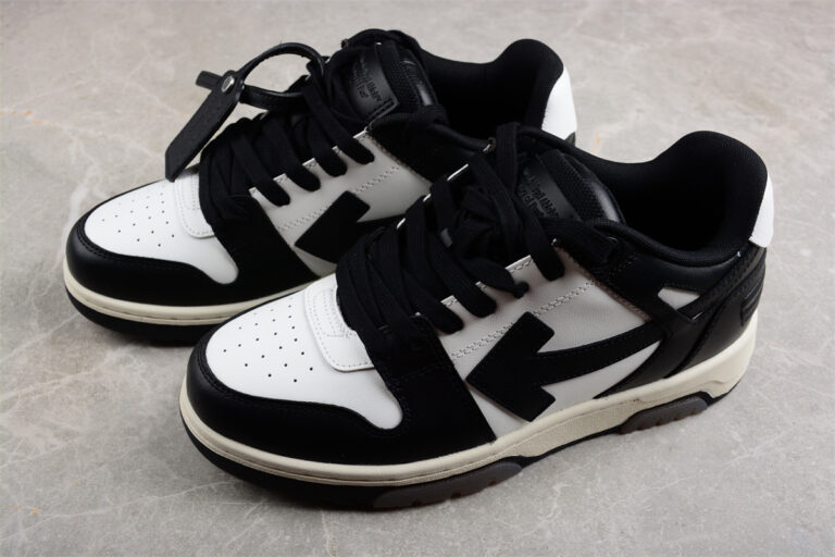 Off White Replica Out of Office Low Black White Leather Sneakers