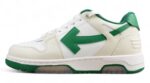 Off White Replica Out of Office Low White Green Sneakers (Cream Base)