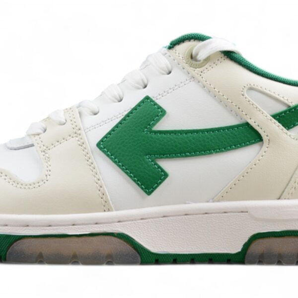 Off White Replica Out of Office Low White Green Sneakers (Cream Base)