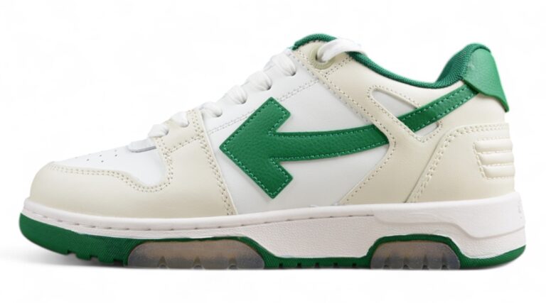 Off White Replica Out of Office Low White Green Sneakers (Cream Base)