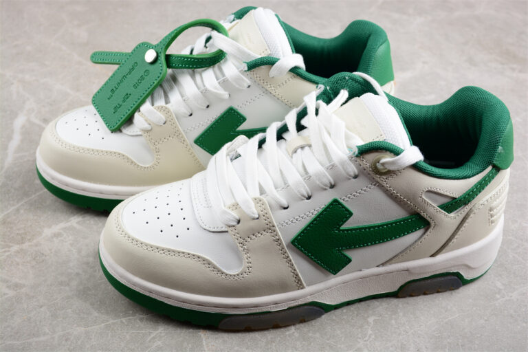 Off White Replica Out of Office Low White Green Sneakers (Cream Base)