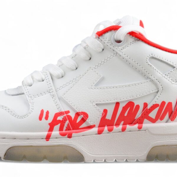 Off White Replica Out of Office Low White Red “For Walking” Sneakers
