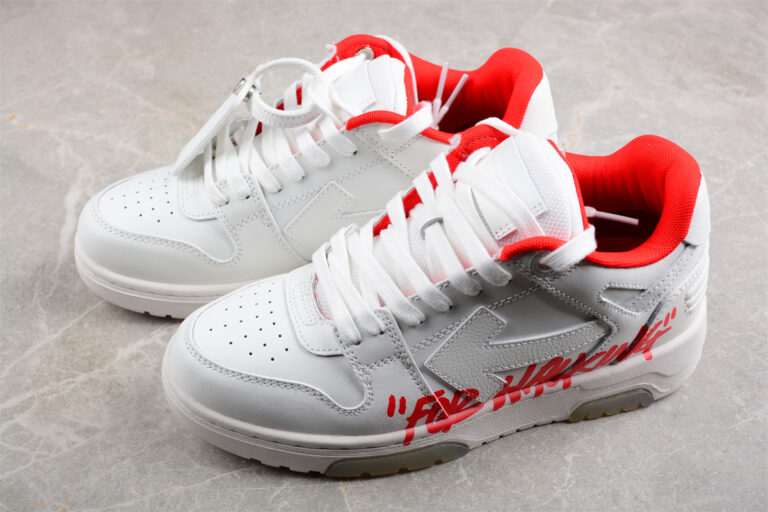 Off White Replica Out of Office Low White Red “For Walking” Sneakers