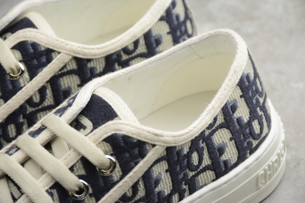 Dior B23 Low-Top Sneaker – Navy Oblique Jacquard