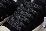Dior B23 Low-Top Sneaker – Black Canvas with Embroidered Details