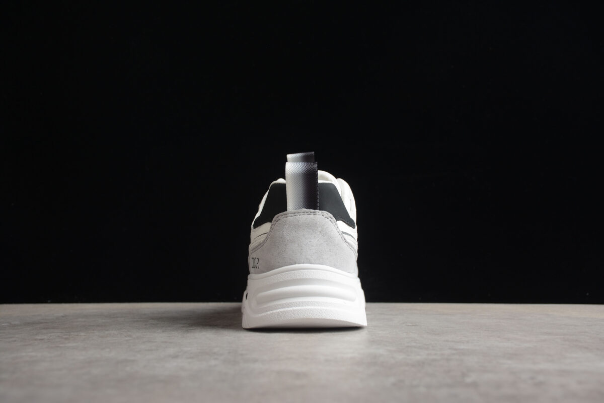 Dior B28 Low-Top Sneaker – White & Grey Leather/Suede