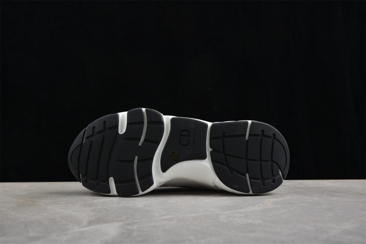 Dior Airmesh Sneaker – White Mesh with Grey Leather Overlays