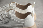 Dior Low-Top Leather Sneaker – Off-White with Beige Sole