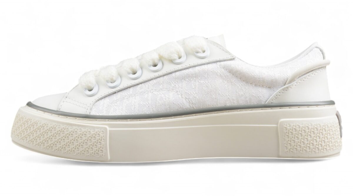 Dior B23 Oblique Canvas Low-Top Sneaker – White