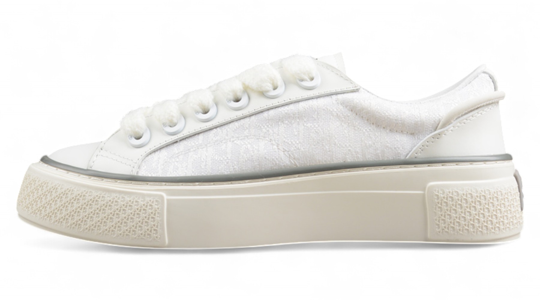 Dior B23 Oblique Canvas Low-Top Sneaker – White