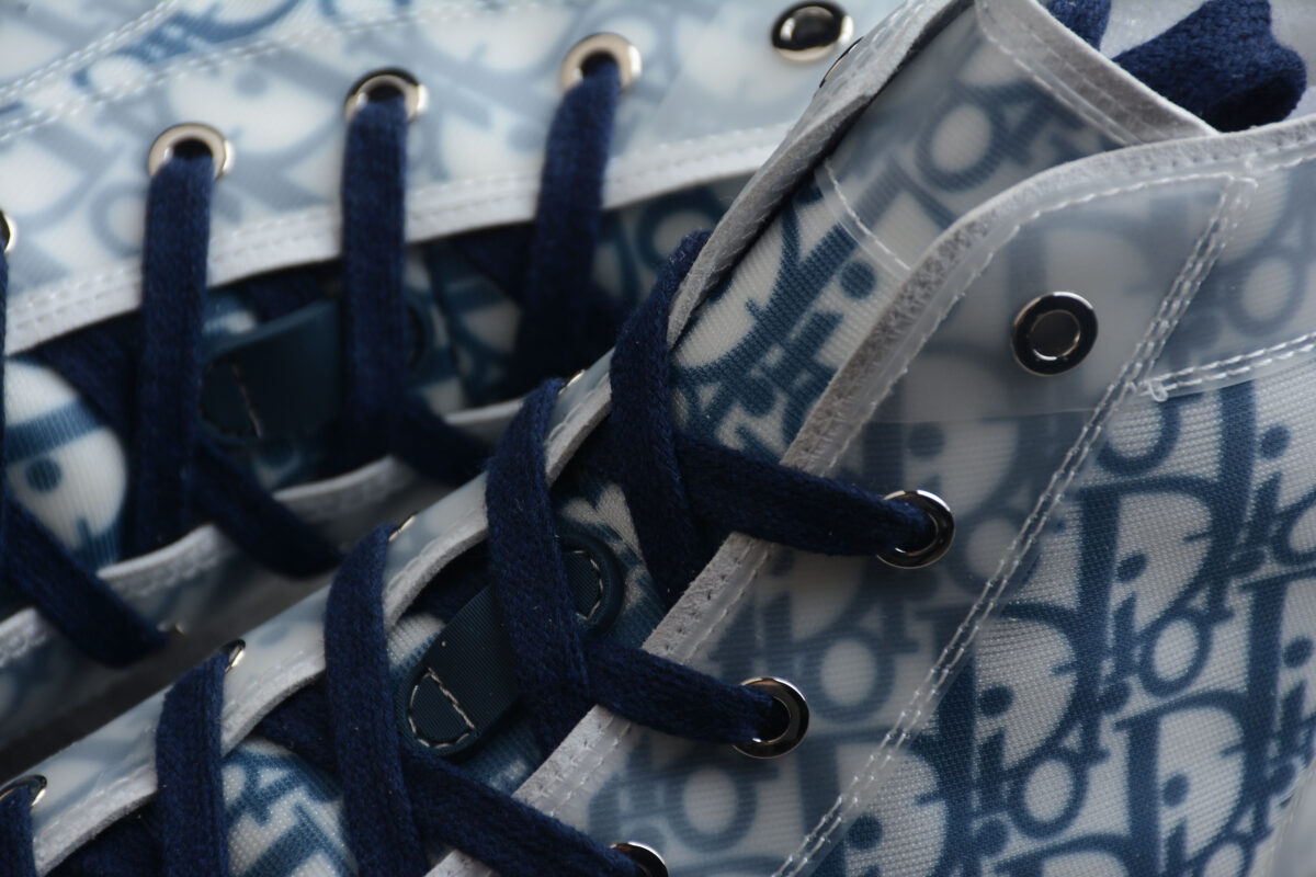 Dior B23 High-Top Sneaker – Blue Oblique Canvas