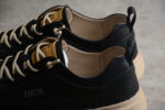 Dior Leather Low-Top Sneaker – Black/Beige