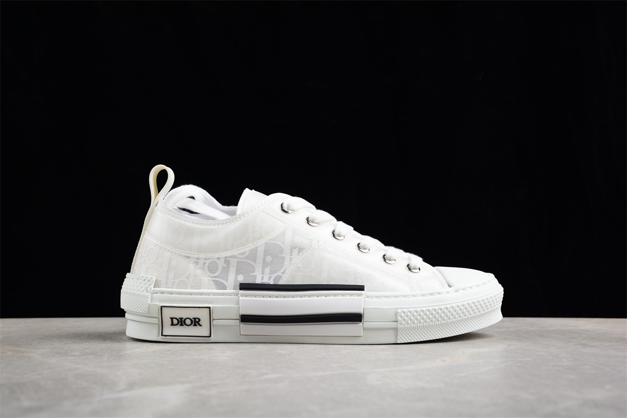Dior B23 Oblique Low-Top Sneaker – Black with Gum Sole (Copy)