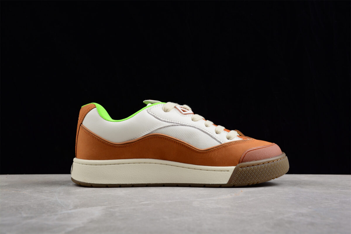 Dior B31 Low-Top Sneaker – Brown, White & Neon Green