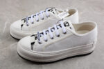 Dior B713 Low-Top Sneaker – White Canvas with Logo Detailing
