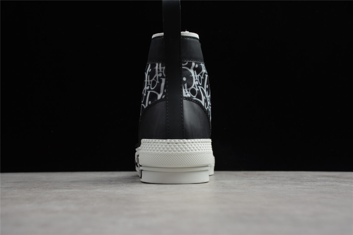 Dior B23 High-Top Sneaker – Black Oblique Canvas