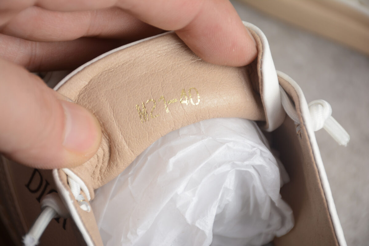 Dior Low-Top Leather Sneaker – Off-White with Beige Sole