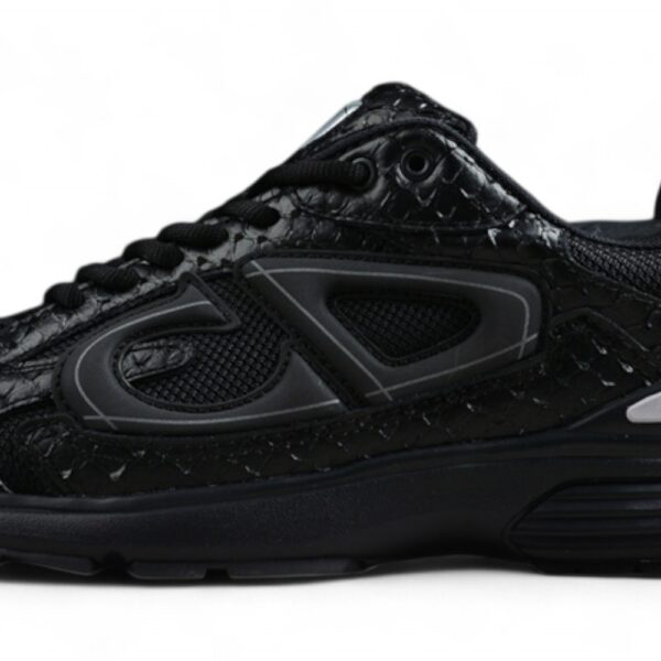 Dior B23 Oblique Low-Top Sneaker – Black with Gum Sole (Copy) (Copy)