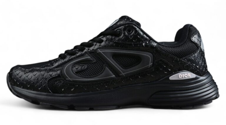 Dior B23 Oblique Low-Top Sneaker – Black with Gum Sole (Copy) (Copy)