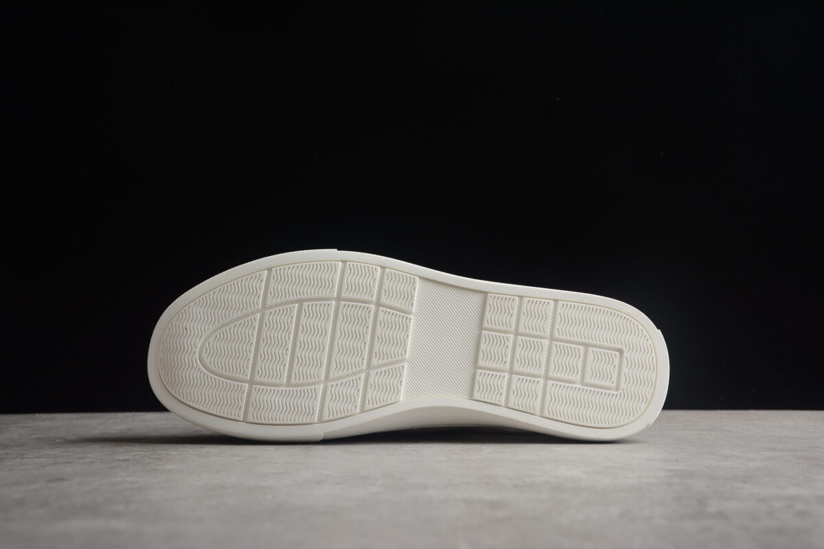 Dior Low-Top Sneaker with Green Panel & Embroidered Logo